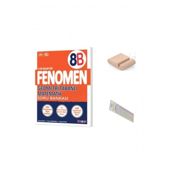 8.Sınıf 8 B Geometri Tabanlı Mat Soru Bankası 2025-2026 +Çözüm Ayracı+Telefon Tutucu
