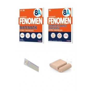 8.Sınıf 8 A Matematik Geometri Tabanlı Mat Soru Bankası 2025-2026 +Çözüm Ayracı+Telefon Tutucu
