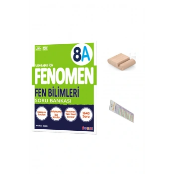 8.Sınıf 8 A Fen Soru Bankası 2025-2026 +Çözüm Ayracı+Telefon Tutucu