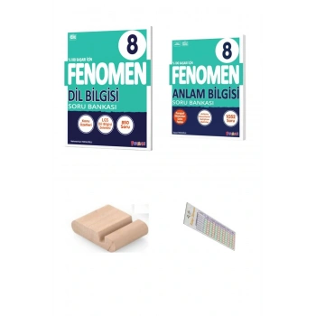 8.Sınıf Dil Bilgisi + Anlam Bilgisi Soru Bankası 2025-2026 +Çözüm Ayracı+Telefon Tutucu
