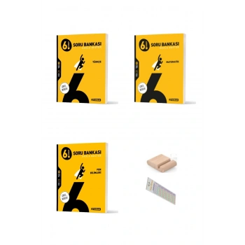 HIZ 6.Sınıf Türkçe Matematik Fen Soru Bankası YENİ MÜFREDAT+Telefon Tutucu+Soru Çözüm Ayıracı