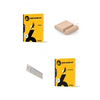 HIZ 6.Sınıf Matematik Türkçe Soru Bankası YENİ MÜFREDAT+Telefon Tutucu+Soru Çözüm Ayıracı