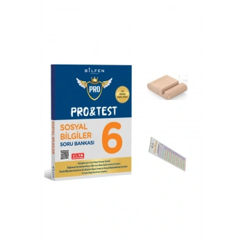 6. Sınıf PROTEST Sosyal Bilgiler Soru Bankası 2026 YENİ MÜFREDAT + Telefon Tutucu + Çözüm Ayracı
