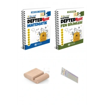 ÇANTA 5. Sınıf Fen Bilimleri Matematik Alıştıran Defter+Telefon Tutucu +Soru Çözüm Ayıracı