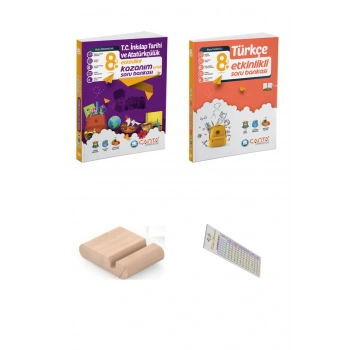 8.Sınıf İnkılap Türkçe Etkinlikli Kazanım Sıralı Soru Bankası+Telefon Tutucu+Soru Çözüm Ayıracı