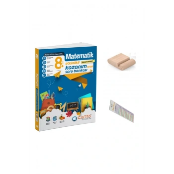 8.Sınıf Mat Etkinlikli Kazanım Sıralı Soru Bankası+Telefon Tutucu+Soru Çözüm Ayıracı