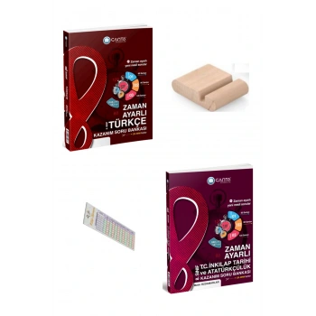 8.Sınıf Türkçe inkılap Zaman Ayarlı Soru Bankası +Telefon Tutucu+Soru Çözüm Ayıracı