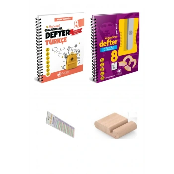 8.Sınıf Türkçe İnkılap Kazandıran Defter +Telefon Tutucu+ Soru Çözüm Ayıracı