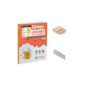 8.Sınıf Türkçe Etkinlikli Kazanım Sıralı Soru Bankası+Telefon Tutucu+Soru Çözüm Ayıracı