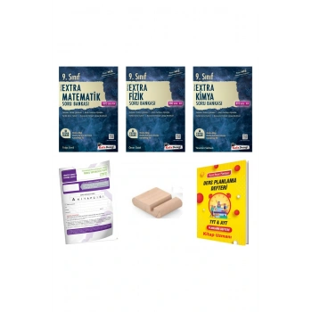9. Sınıf Matematik Fizik Kimya Extra Soru Bankası - YENİ MÜFREDAT+Telefon Tutucu+Deneme+Plan Defteri