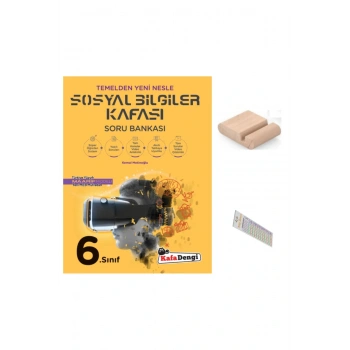 6.Sınıf Sosyal Bilgiler Kafası Soru Bankası 2025-2026 YENİ MÜFREDAT+Telefon Tutucu+Çözüm Ayracı