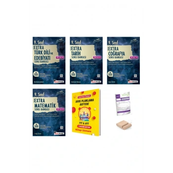 9. Sınıf Coğrafya Tarih Matematik Edebiyat Extra Soru Bankası - YENİ MÜFREDAT+Telefon Tutucu+Deneme
