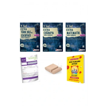 9. Sınıf Matematik Edebiyat Coğrafya Extra Soru Bankası - YENİ MÜFREDAT+Telefon Tutucu+Deneme