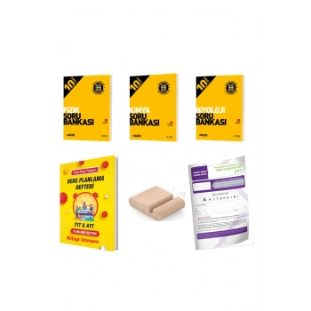 10.Sınıf Fizik Kimya Biyoloji Soru Bankası 2025-2026+Plan Defteri+Deneme+Telefon Tutucu