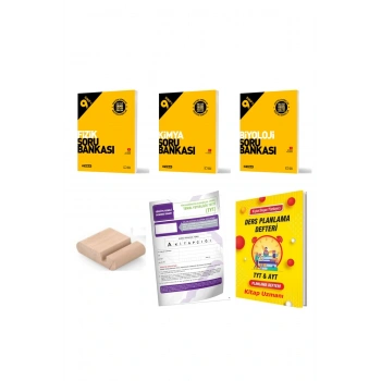 9.Sınıf Kimya Fizik Biyoloji Soru Bankası 2025-2026+Deneme+Plan Defteri+Telefon Tutucu