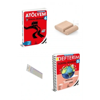 ARI 6. Sınıf Sosyal Bilgiler Defterim Sosyal Atölyem YENİ MÜFREDAT+Telefon Tutucu+Çözüm Ayracı
