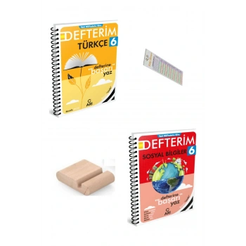 ARI 6. Sınıf Türkçe Sosyal Bilgiler Defterim 2025-2026 YENİ MÜFREDAT+Telefon Tutucu+Çözüm Ayracı