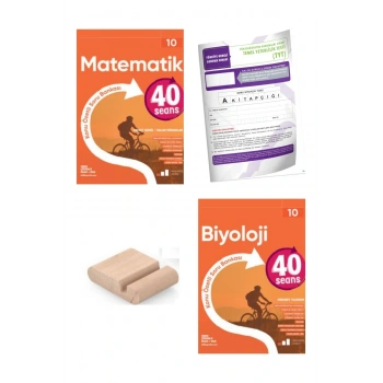 10.Sınıf 40 SEANS Biyoloji Matematik Konu Özt. Soru Bankası YENİ MÜFREDAT+Deneme+Telefon Tutucu