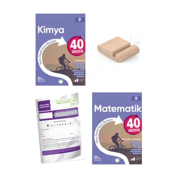 9.Sınıf 40 SEANS Kimya Matematik Konu Özt. Soru Bankası YENİ MÜFREDAT+Deneme+Telefon Tutucu