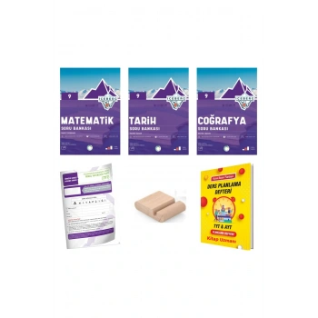 9.Sınıf ICEBERG Matematik Tarih Coğrafya Soru Bankası YENİ MÜFREDAT+Plan Deft+Deneme+Telefon Tutucu