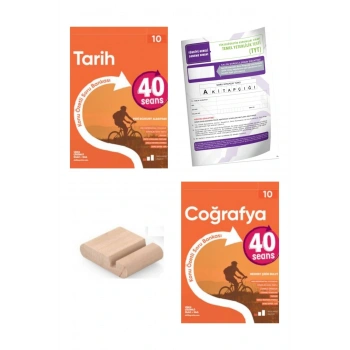 10.Sınıf 40 SEANS Tarih Coğrafya Konu Özt. Soru Bankası YENİ MÜFREDAT+Deneme+Telefon Tutucu