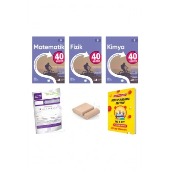 9.Sınıf 40 SEANS Matematik Fizik Kimya Konu Özt. Soru Bankası YENİ MÜFR+Deneme+Plan Defteri+Tutucu