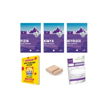 9.Sınıf ICEBERG Fizik Kimya Biyoloji Soru Bankası YENİ MÜFREDAT+Plan Defteri+Deneme+Telefon Tutucu
