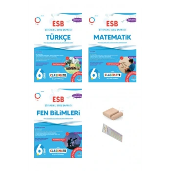 6.Sınıf Classmate Matematik Fen Türkçe Etkinlikli Soru Bankası YENİ MÜFREDAT+Tutucu+Çözüm Ayracı