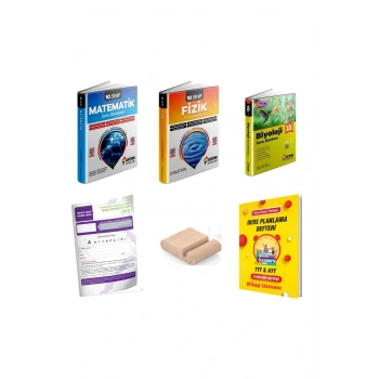 10.Sınıf Fizik Biyoloji Matematik Soru Bankası YENİ MÜFREDAT+Plan Defteri+Telefon Tutucu+Deneme