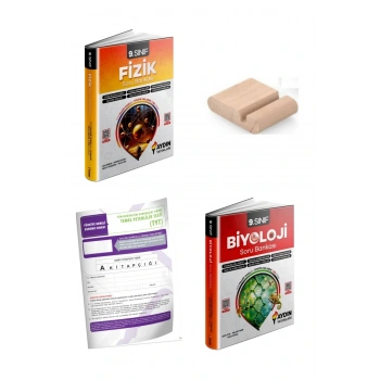 9.Sınıf Fizik Biyoloji Soru Bankası YENİ MÜFREDAT+Telefon Tutucu+Deneme