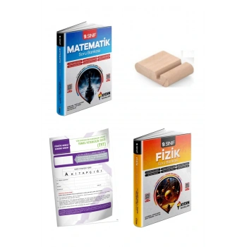 9.Sınıf Fizik Matematik Soru Bankası YENİ MÜFREDAT+Telefon Tutucu+Deneme