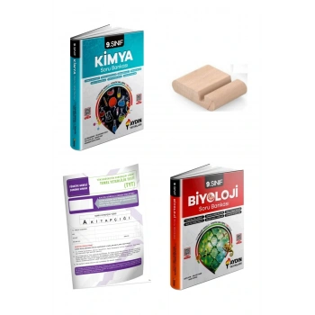 9.Sınıf Biyoloji Kimya Soru Bankası YENİ MÜFREDAT+Telefon Tutucu+Deneme