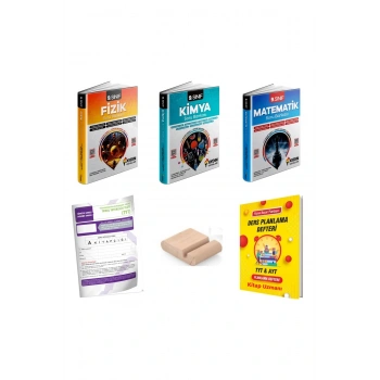 9.Sınıf Kimya Fizik Matematik Soru Bankası YENİ MÜFREDAT+Plan Defteri+Telefon Tutucu+Deneme