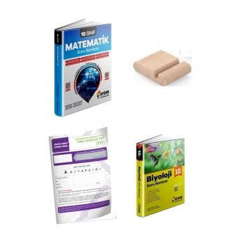 10.Sınıf Biyoloji Matematik Soru Bankası YENİ MÜFREDAT+Telefon Tutucu+Deneme