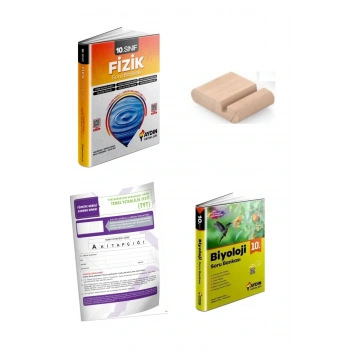 10.Sınıf Fizik Biyoloji Soru Bankası YENİ MÜFREDAT+Telefon Tutucu+Deneme