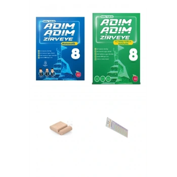 8.Sınıf ADIM ADIM ZİRVEYE Matematik İnkilap Soru Bankası 2026 LGS +Telefon Tutucu+Çözüm Ayracı