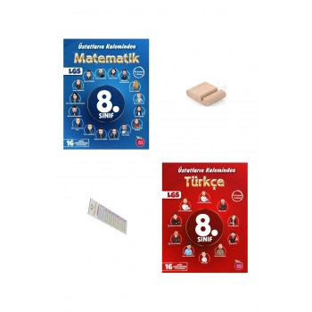 8. Sınıf Üstatların Kaleminden Matematik Türkçe 16 Süreç Değerlendirme 2026 LGS +Telefon Tutucu