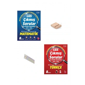 LGS Çıkmış Sorular ve Çözüm Aşamaları 2018-2025 (Türkçe Matematik ) +Telefon Tutucu+Çözüm Ayr