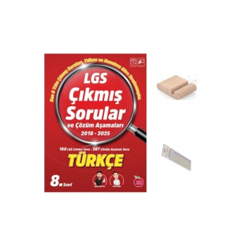 LGS Türkçe Çıkmış Sorular ve Çözüm Aşamaları 2018-2025 ( Yıllara ve Konulara Göre) +Telefon Tutucu