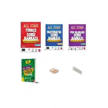 8.Sınıf ALL STAR TÜM DERSLER Soru Bankası 4lü SET 2026 LGS +Telefon Tutucu+Çözüm Ayracı