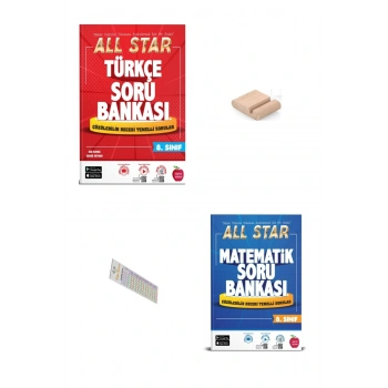 8.Sınıf ALL STAR Matematik Türkçe Soru Bankası 2026 LGS +Telefon Tutucu+Çözüm Ayracı