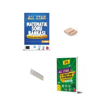 8.Sınıf ALL STAR Matematik İnkilap Tarihi Soru Bankası 2026 LGS +Telefon Tutucu+Çözüm Ayracı