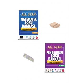 8.Sınıf ALLSTAR Matematik Fen Bilgisi Soru Bankası 2026 LGS +Telefon Tutucu+Çözüm Ayracı