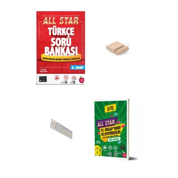 8.Sınıf ALL STAR İnkilap Tarihi Türkçe Soru Bankası 2026 LGS +Telefon Tutucu+Çözüm Ayracı