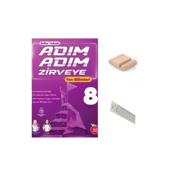 8.Sınıf ADIM ADIM ZİRVEYE Fen Bilimleri Soru Bankası 2026 LGS +Telefon Tutucu+Çözüm Ayracı