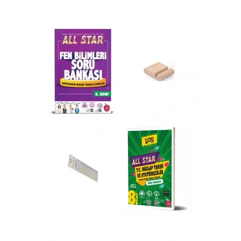 8.Sınıf ALL STAR İnkilap Fen Bilimleri Soru Bankası 2026 LGS +Telefon Tutucu+Çözüm Ayracı