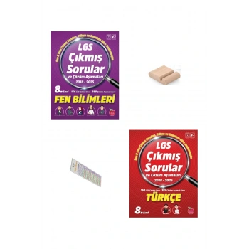 LGS Çıkmış Sorular ve Çözüm Aşamaları 2018-2025 (Fen Türkçe ) +Telefon Tutucu+Çözüm Ayr