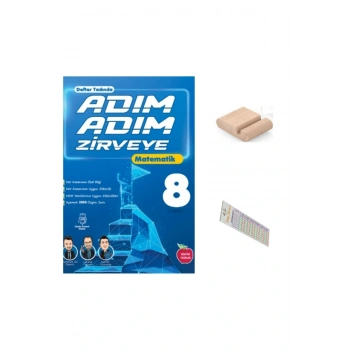 8.Sınıf ADIM ADIM ZİRVEYE Matematik Soru Bankası 2026 LGS +Telefon Tutucu+Çözüm Ayracı