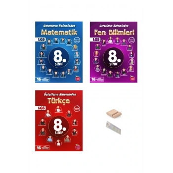 8. Sınıf Türkçe Matematik Fen Üstatların Kaleminden 16 Süreç Değerlendirme 2026 LGS +Telefon Tutucu