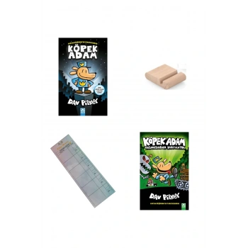 KÖPEK ADAM 1 . Ve 2. KİTAP 8-12 Yaş Hikaye / Çizgi Roman +Tablet Tutucu+ Takip Ayracı